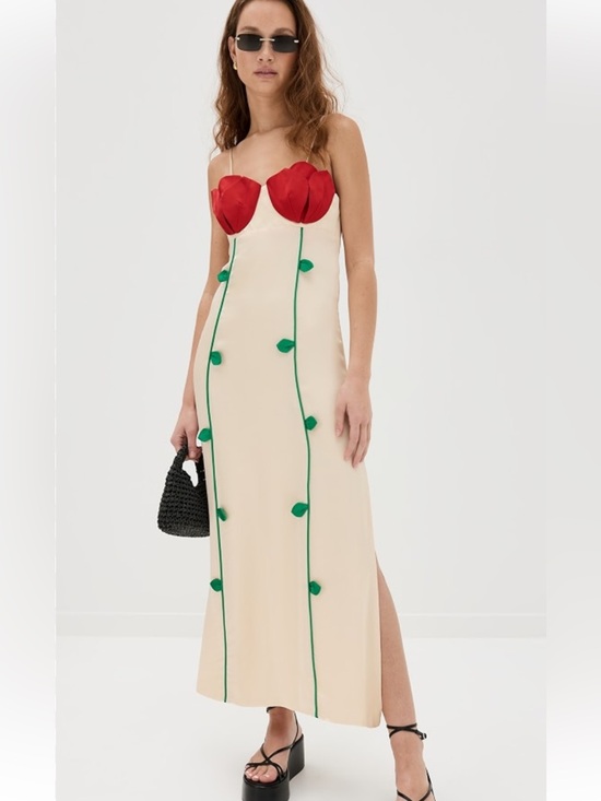 FARM Rio Dresses & Skirts - Farm Rio NWT Multicolor Rose Tulip Detail Sleeveless Maxi Dress Size M